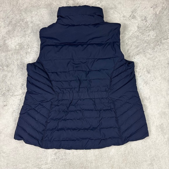 Talbots Plus Down Puffer Vest Size 1X Navy Blue Preppy Mature Classic - Picture 6 of 8